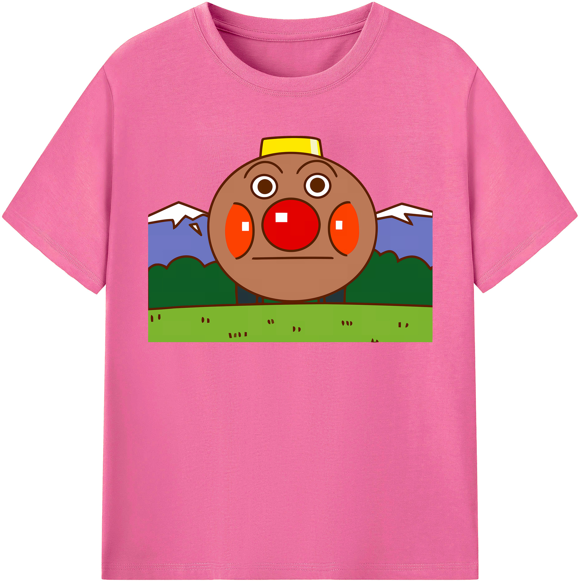 （画像用） アンパンマン Anpanman レディースカジュアルプリントTシャツ（綿100％）